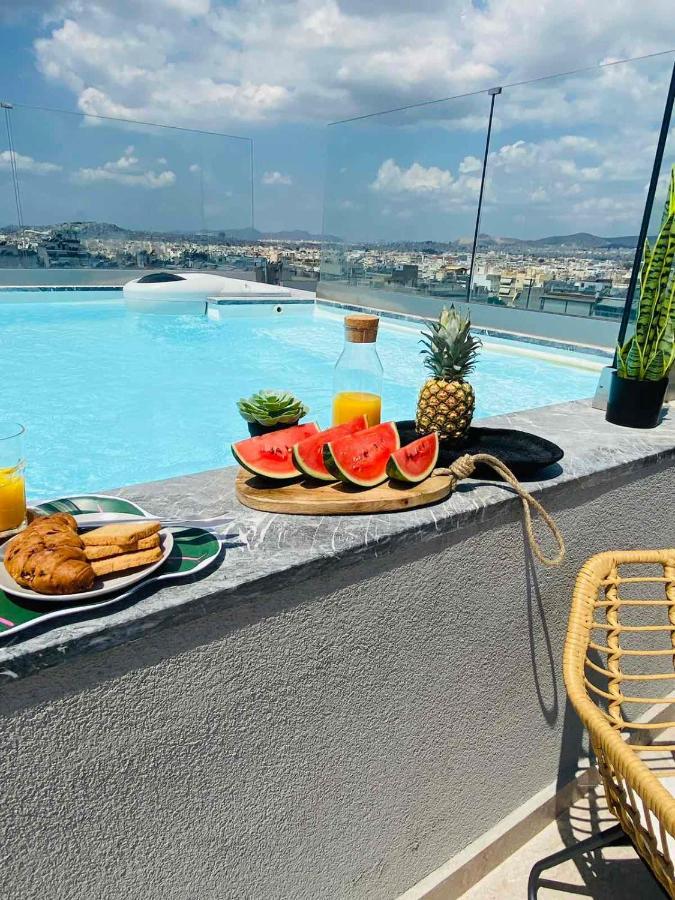 New 2Bd Aprt With Shared Rooftop Pool E2 アテネ エクステリア 写真